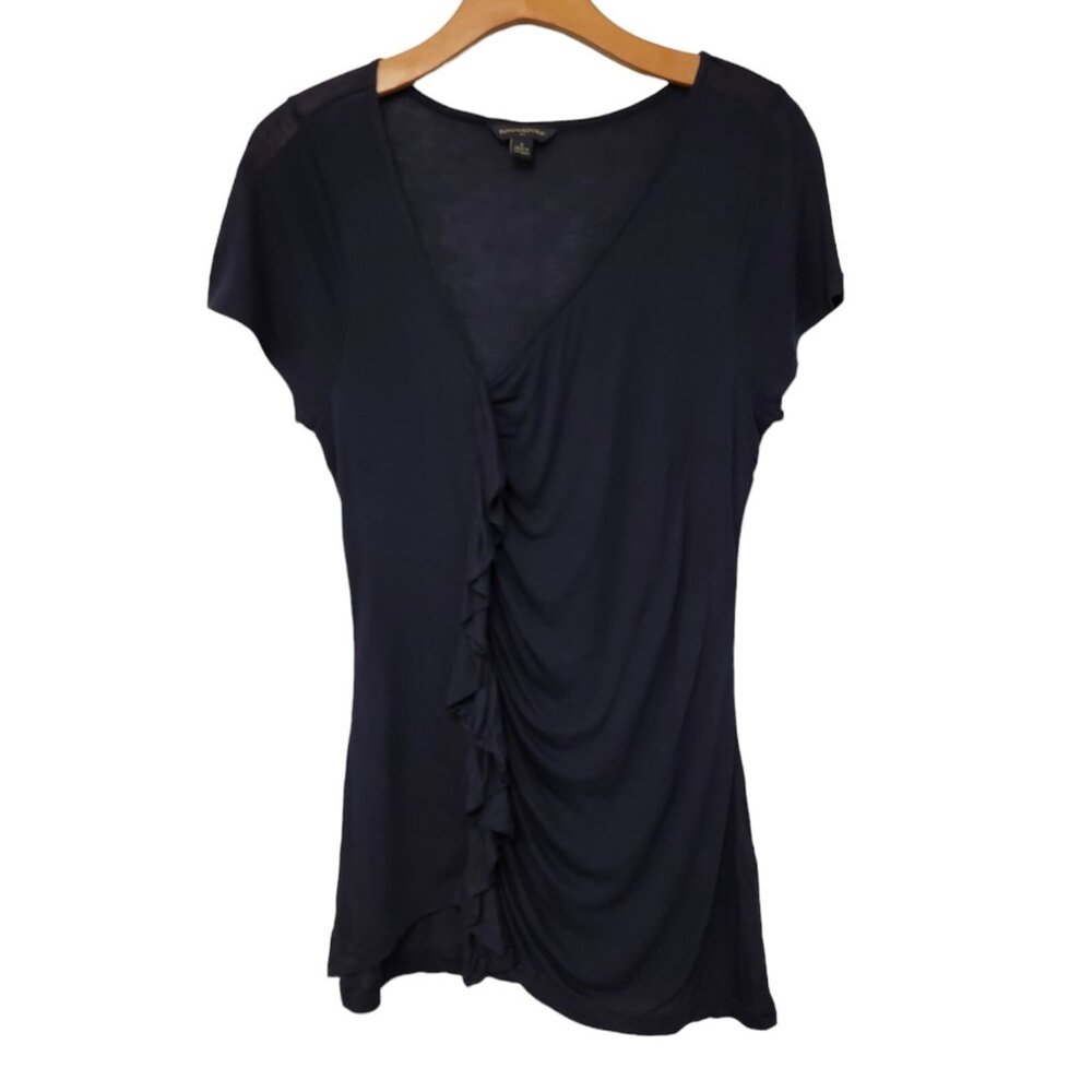 BANANA REPUBLIC Sleeveless V-Neck Blousr Womens Small Navy Blue Lightweight Top
